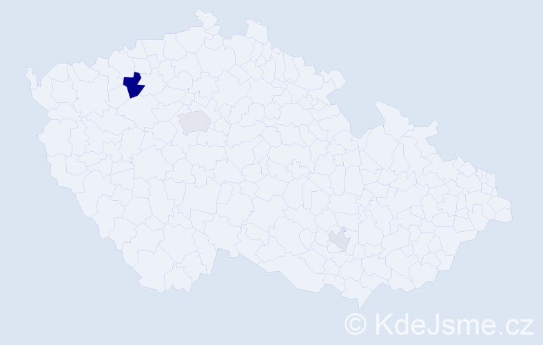Příjmení: 'Kauders', počet výskytů 6 v celé ČR
