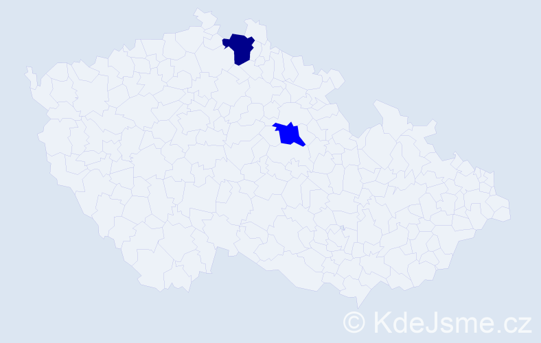 Příjmení: 'Kapráľová', počet výskytů 3 v celé ČR