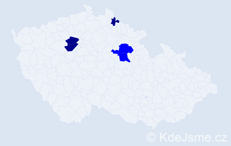 Příjmení: 'Mitterková', počet výskytů 8 v celé ČR