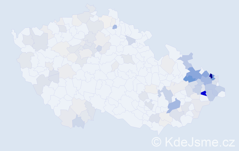 Příjmení: 'Adamčíková', počet výskytů 548 v celé ČR