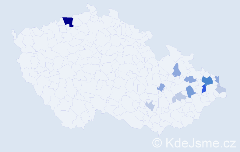 Příjmení: 'Bittala', počet výskytů 36 v celé ČR