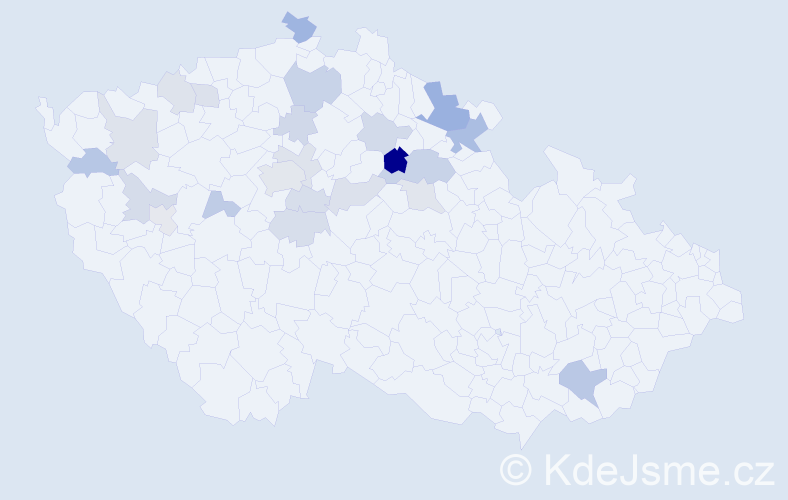 Příjmení: 'Kebort', počet výskytů 43 v celé ČR