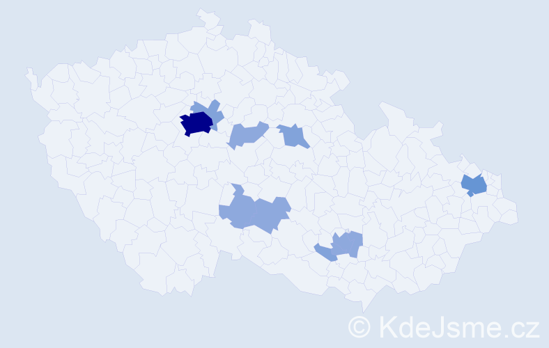 Příjmení: 'Cheypesh', počet výskytů 22 v celé ČR