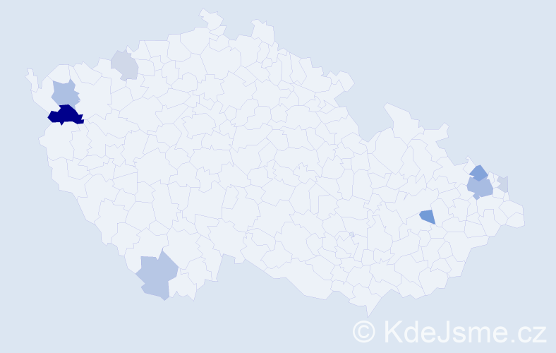 Příjmení: 'Kostolány', počet výskytů 19 v celé ČR