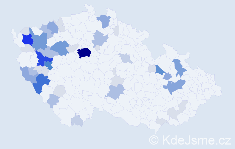 Příjmení: 'Steidlová', počet výskytů 161 v celé ČR