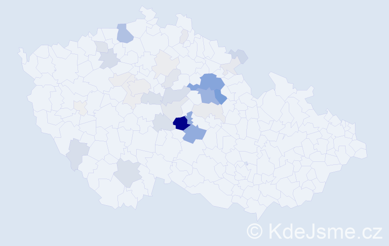 Příjmení: 'Rejnková', počet výskytů 103 v celé ČR