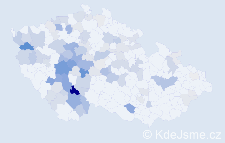 Příjmení: 'Slepička', počet výskytů 437 v celé ČR