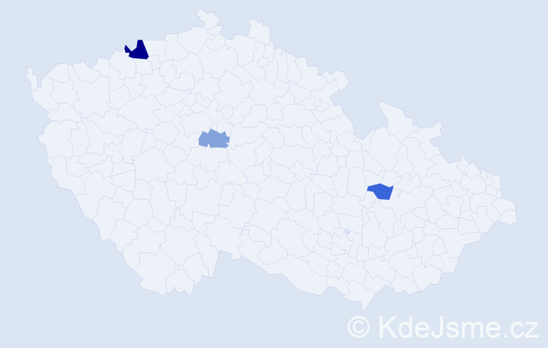 Příjmení: 'Zabdyrová', počet výskytů 5 v celé ČR