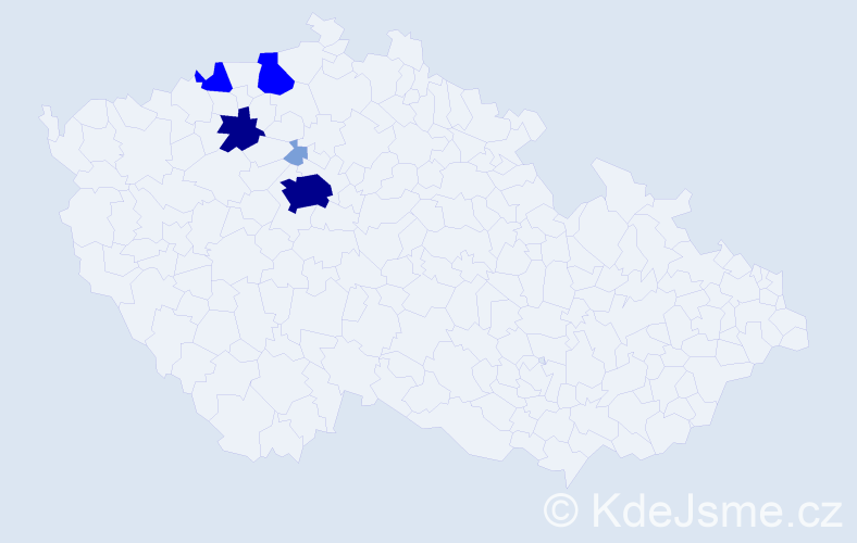 Příjmení: 'Kalach', počet výskytů 26 v celé ČR