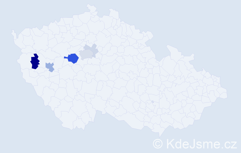 Příjmení: 'Kutzendörfer', počet výskytů 20 v celé ČR