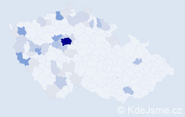 Příjmení: 'Pauer', počet výskytů 131 v celé ČR