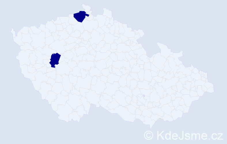 Příjmení: 'Deichsel', počet výskytů 2 v celé ČR