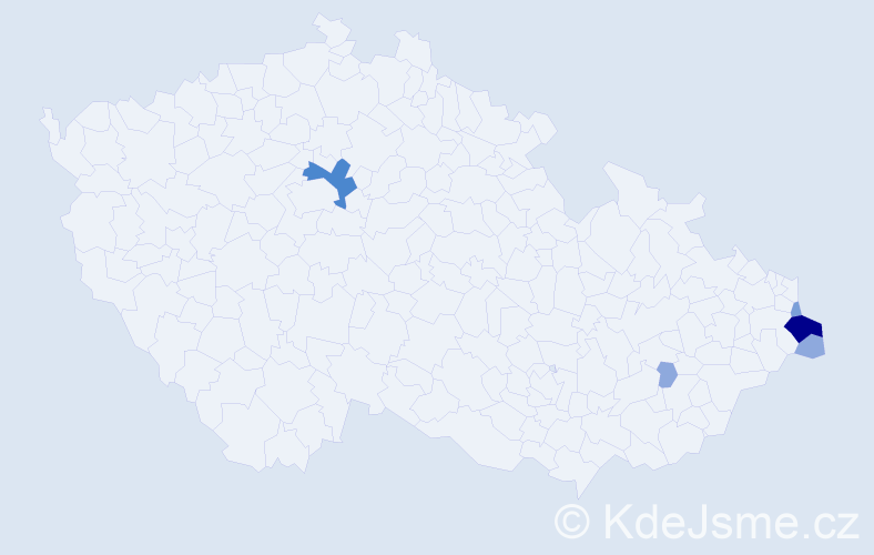 Příjmení: 'Myrdaczová', počet výskytů 14 v celé ČR