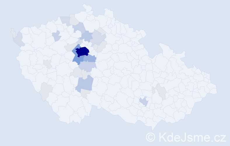 Příjmení: 'Čelikovská', počet výskytů 92 v celé ČR