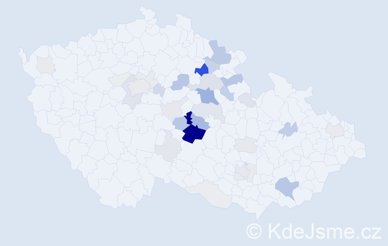 Příjmení: 'Pecen', počet výskytů 137 v celé ČR