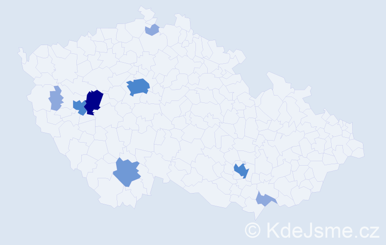 Příjmení: 'Audes', počet výskytů 20 v celé ČR