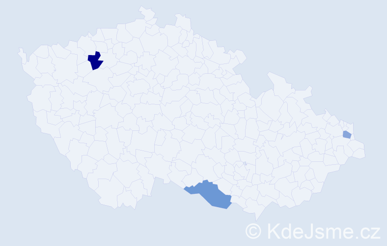 Příjmení: 'Dedinská', počet výskytů 8 v celé ČR