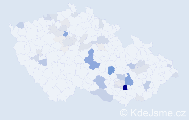 Příjmení: 'Menoušková', počet výskytů 140 v celé ČR