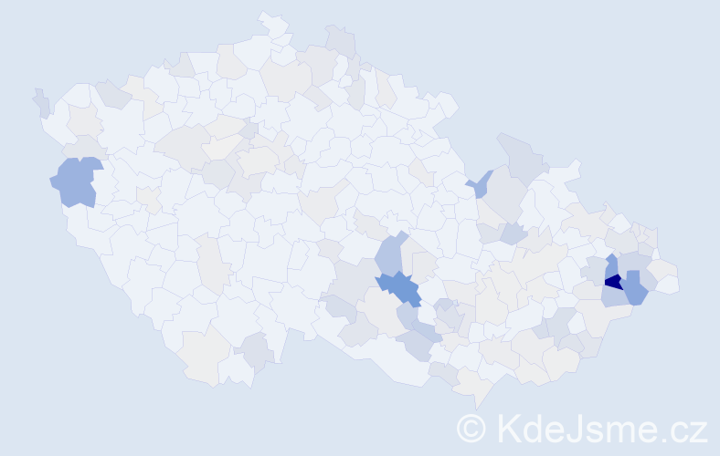 Příjmení: 'Jurek', počet výskytů 432 v celé ČR