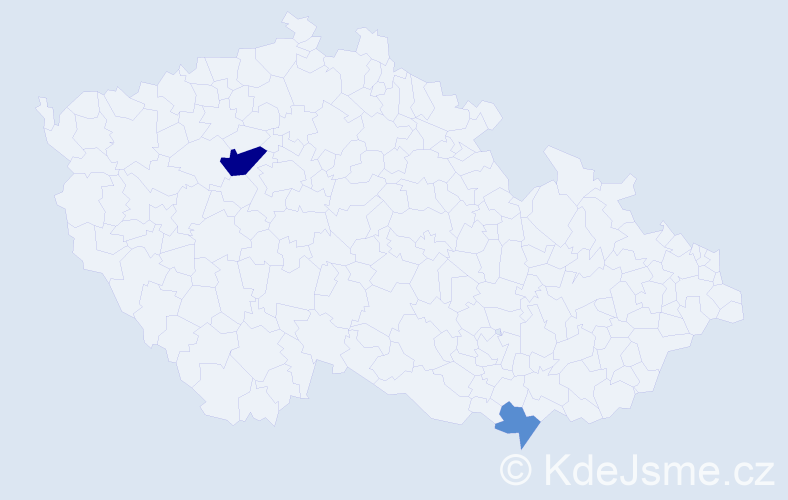Příjmení: 'Pelle', počet výskytů 9 v celé ČR