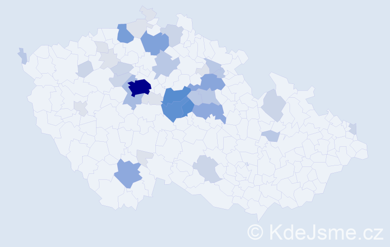 Příjmení: 'Komberec', počet výskytů 140 v celé ČR