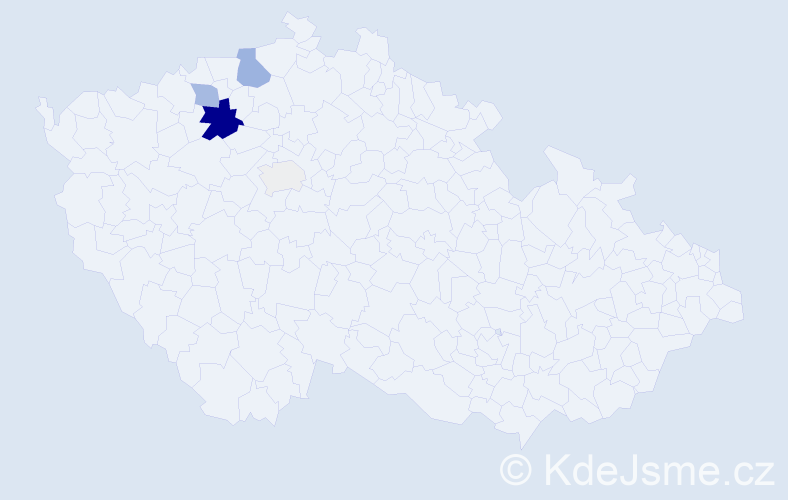 Příjmení: 'Vainert', počet výskytů 14 v celé ČR