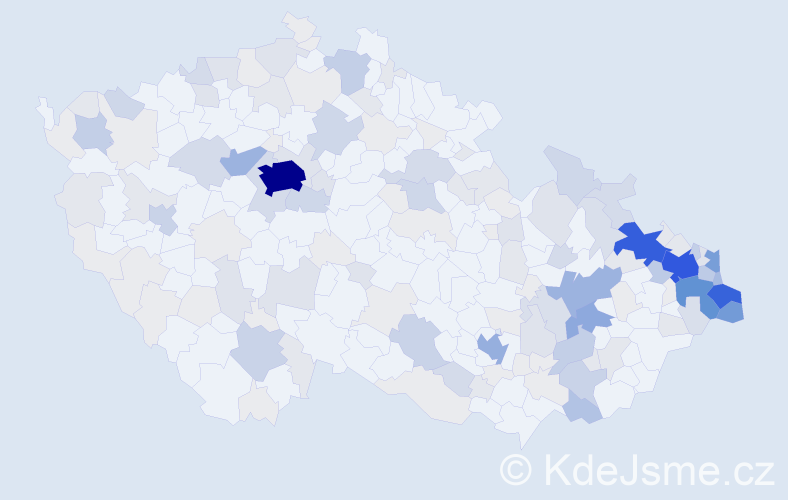 Příjmení: 'Mazur', počet výskytů 678 v celé ČR