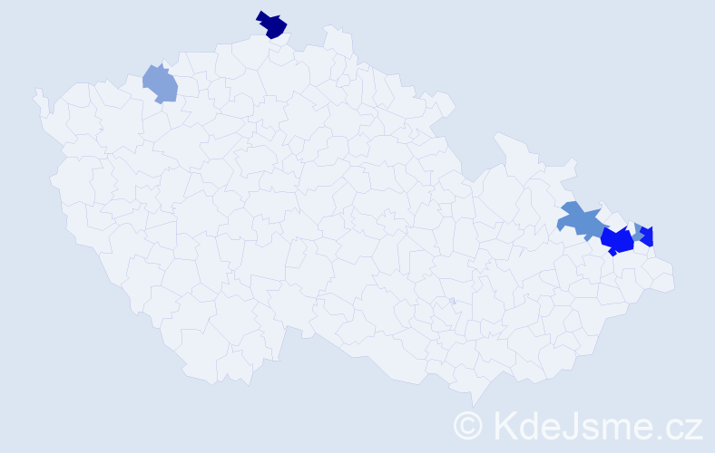 Příjmení: 'Kielbasová', počet výskytů 18 v celé ČR