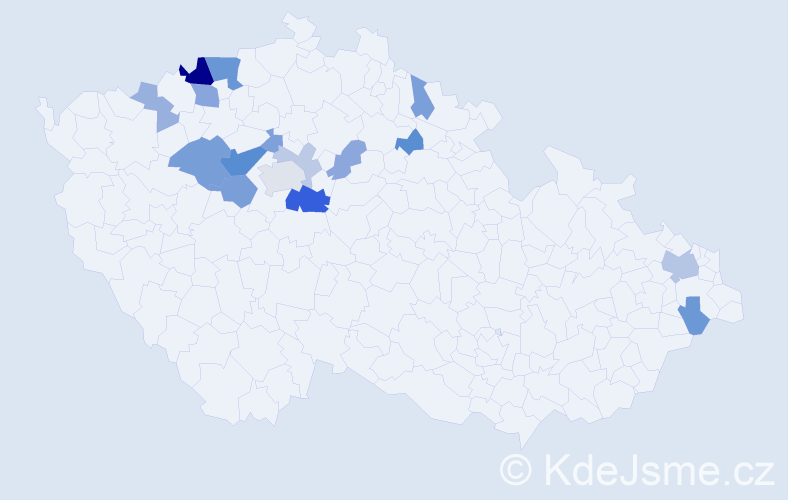 Příjmení: 'Cingr', počet výskytů 37 v celé ČR