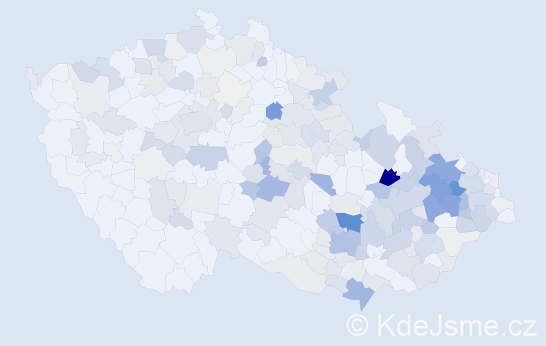 Příjmení: 'Šenková', počet výskytů 919 v celé ČR