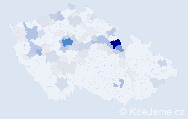 Příjmení: 'Divíšková', počet výskytů 265 v celé ČR
