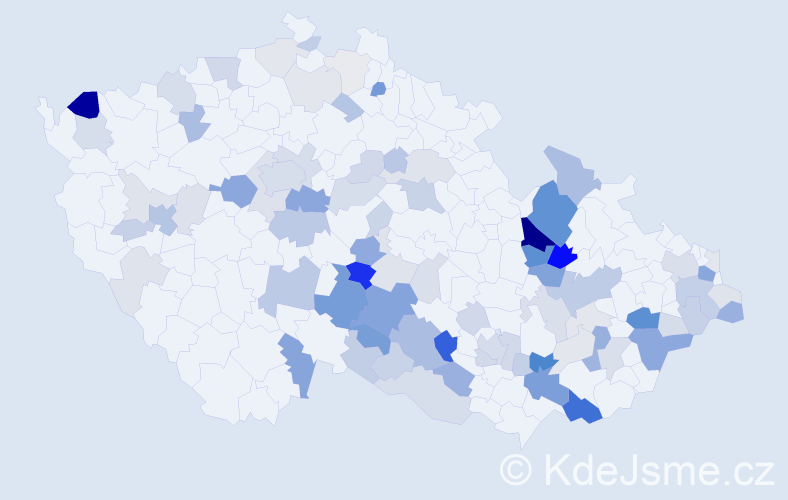 Příjmení: 'Potěšilová', počet výskytů 275 v celé ČR