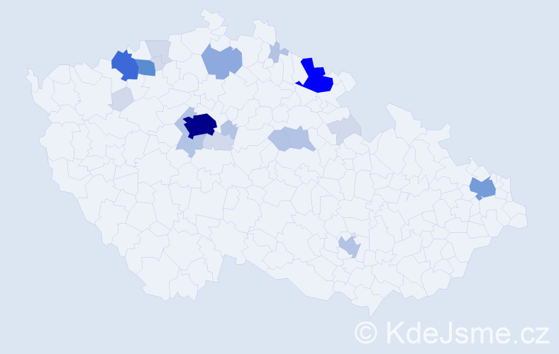 Příjmení: 'Dolejška', počet výskytů 69 v celé ČR