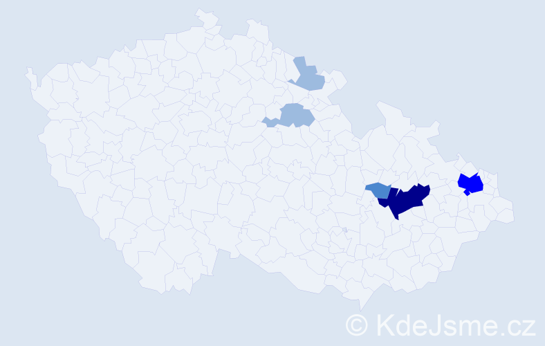 Příjmení: 'Sivanič', počet výskytů 11 v celé ČR