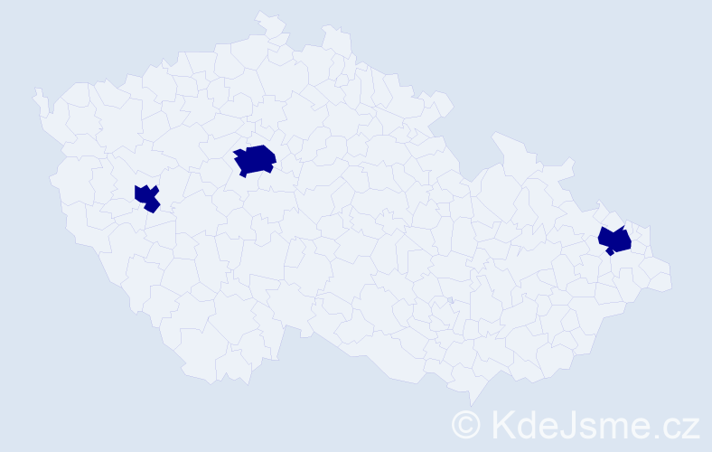 Příjmení: 'Pšolková', počet výskytů 3 v celé ČR