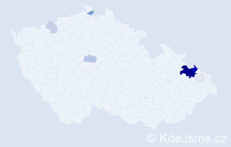 Příjmení: 'Lissková', počet výskytů 20 v celé ČR