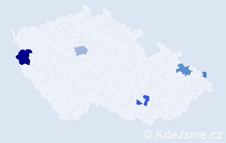 Příjmení: 'Potfajová', počet výskytů 7 v celé ČR