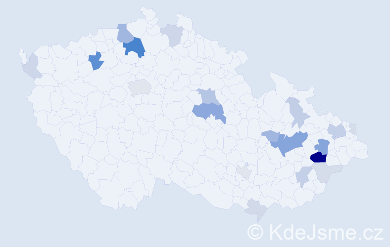 Příjmení: 'Sulovská', počet výskytů 66 v celé ČR