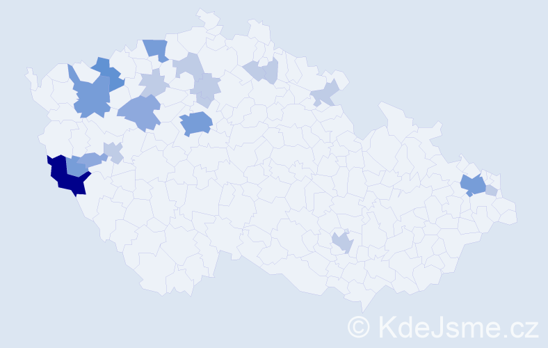 Příjmení: 'Köpplová', počet výskytů 43 v celé ČR