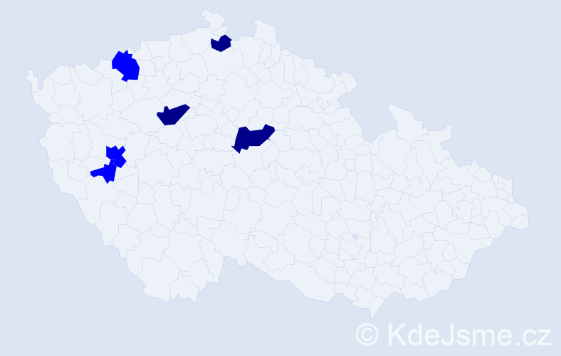 Příjmení: 'Fafala', počet výskytů 9 v celé ČR