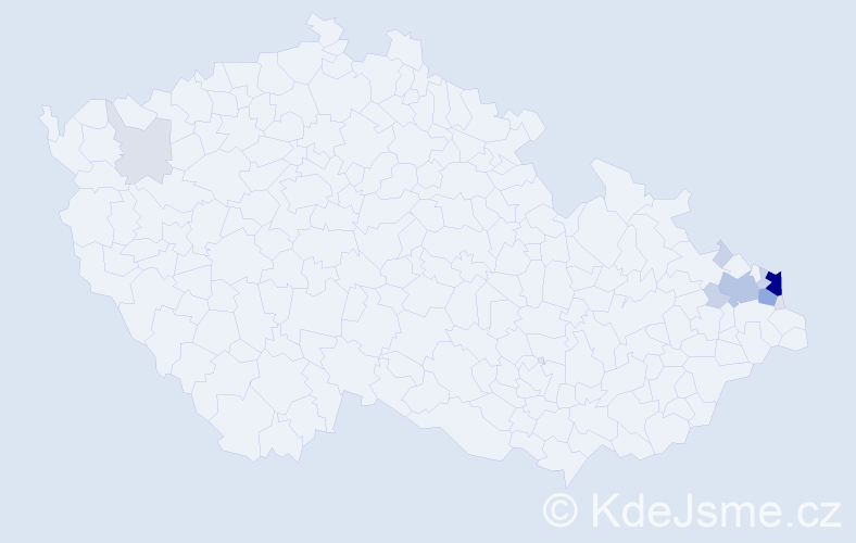 Příjmení: 'Szweda', počet výskytů 41 v celé ČR