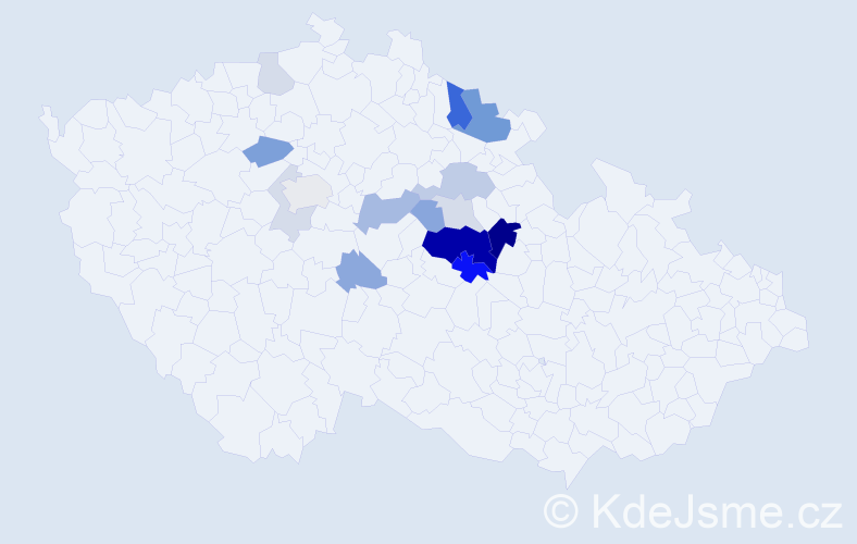 Příjmení: 'Dachovský', počet výskytů 42 v celé ČR