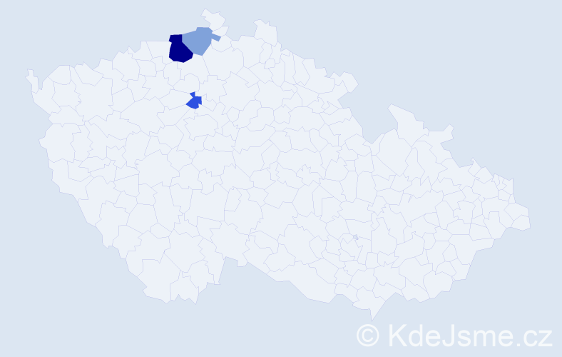 Příjmení: 'Tafi', počet výskytů 7 v celé ČR