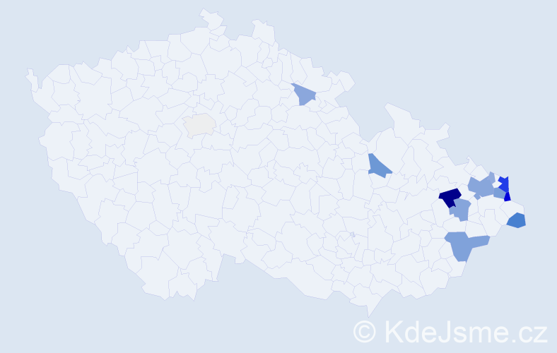 Příjmení: 'Glet', počet výskytů 39 v celé ČR