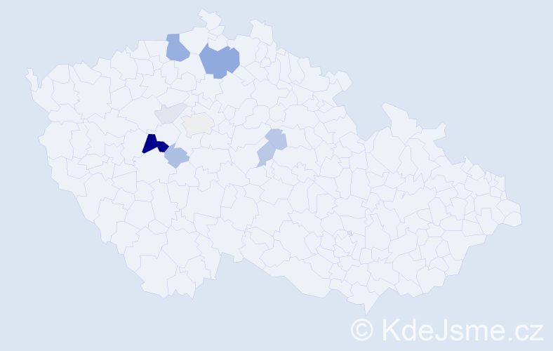 Příjmení: 'Loněk', počet výskytů 27 v celé ČR