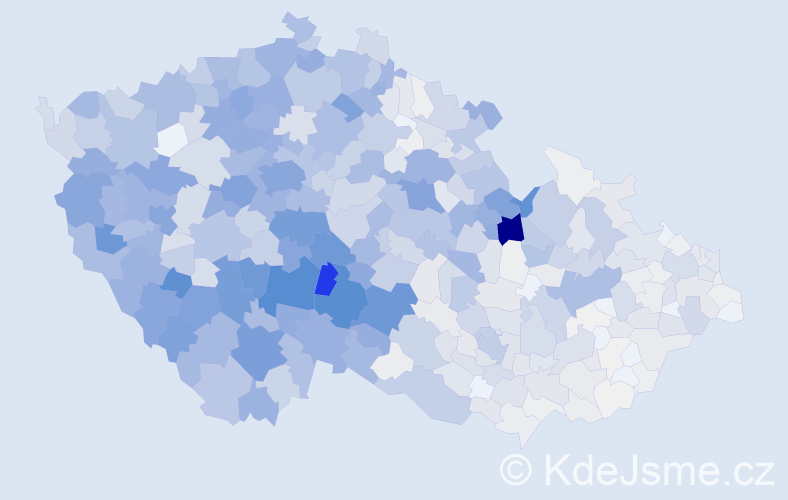 Příjmení: 'Mareš', počet výskytů 6013 v celé ČR