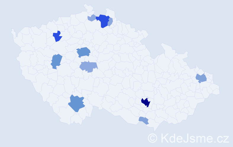 Příjmení: 'Drchalová', počet výskytů 34 v celé ČR