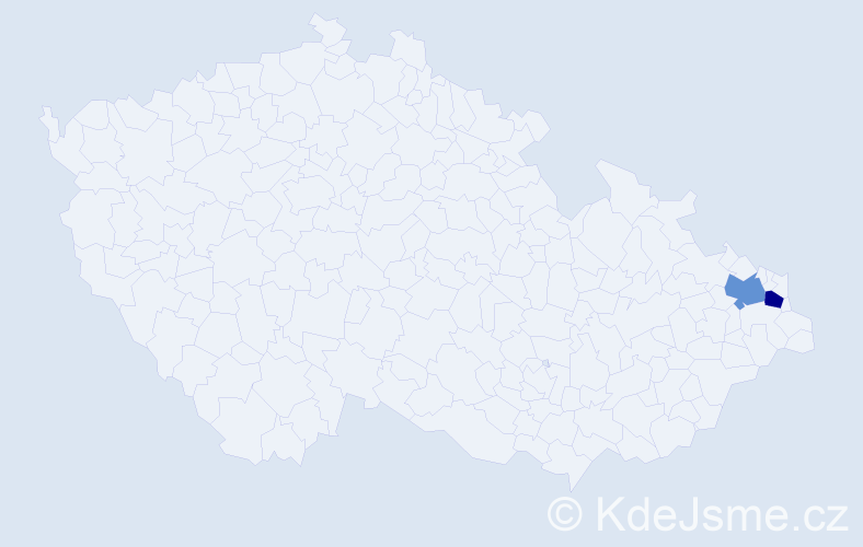 Příjmení: 'Waliczko', počet výskytů 4 v celé ČR