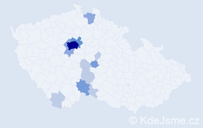 Příjmení: 'Závitkovská', počet výskytů 30 v celé ČR