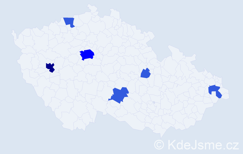 Příjmení: 'Tomaš', počet výskytů 21 v celé ČR